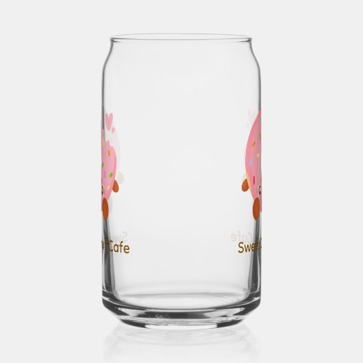 Cheerful Donut With Sprinkles Blikvorm Glas (Links)