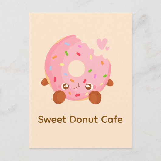 Cheerful Donut With Sprinkles Briefkaart (Voorkant)