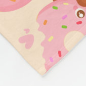 Cheerful Donut With Sprinkles Fleece Deken (Hoek)