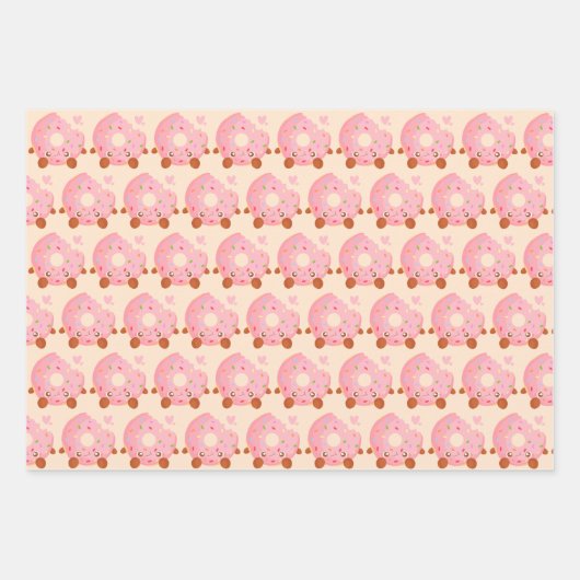 Cheerful Donut With Sprinkles Inpakpapier Vel (Voorkant 3)