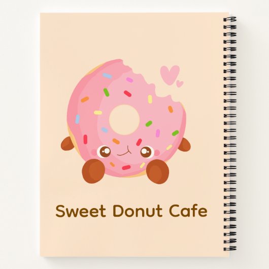 Cheerful Donut With Sprinkles Notitieboek (Achterkant)