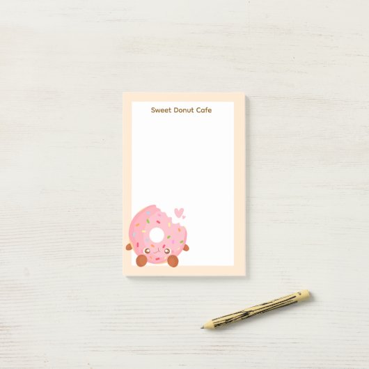 Cheerful Donut With Sprinkles Post-it® Notes (Op bureau)