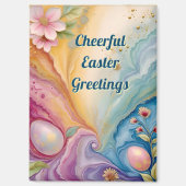~ CHEERFUL EASTER GREETINGS ~  Magnet (Voorkant)