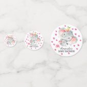 Cheerful Elephant Baby shower  Confetti (Voorkanten)