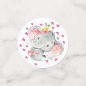 Cheerful Elephant Baby shower  Confetti (Kleine voorkant)