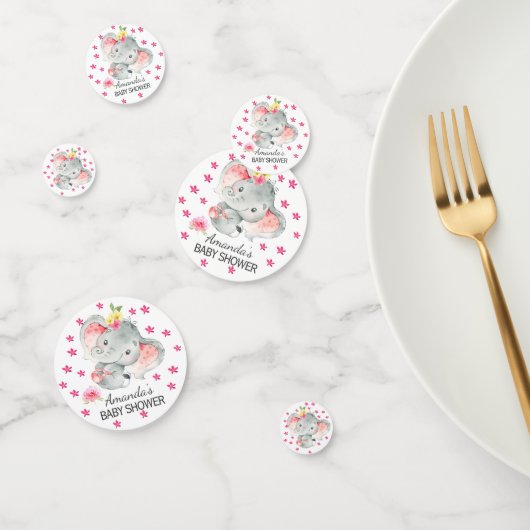 Cheerful Elephant Baby shower  Confetti (Groep)