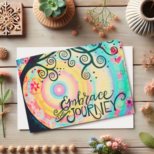 Cheerful "Embrace the Journey" Kaart