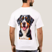 Cheerful Entlebucher Mountain Dog T-shirt (Achterkant)