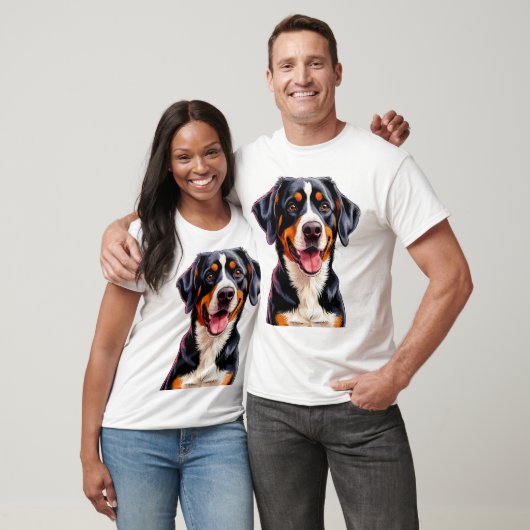 Cheerful Entlebucher Mountain Dog T-shirt (Unisex)