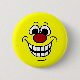 Cheerful Face Grumpey Ronde Button 5,7 Cm