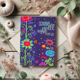 Cheerful Floral komt snel goed Kaart