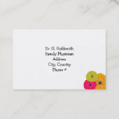 Cheerful Floral Medical Appointcard Afsprakenkaartje (Achterkant)