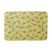  Cheerful Floral Pattern: Pink Flowers  Badmat (Voorkant)