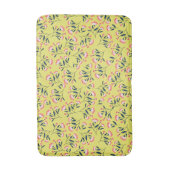  Cheerful Floral Pattern: Pink Flowers  Badmat (Voorkant Verticaal)