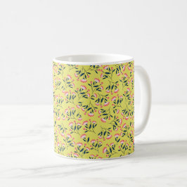  Cheerful Floral Pattern: Pink Flowers  Koffiemok