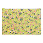  Cheerful Floral Pattern: Pink Flowers  Kussensloop (Achterkant-Rechts)