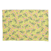  Cheerful Floral Pattern: Pink Flowers  Kussensloop (Voorkant-Links)