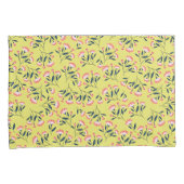  Cheerful Floral Pattern: Pink Flowers  Kussensloop (Voorkant-Rechts)