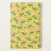  Cheerful Floral Pattern: Pink Flowers  Planner (Achterkant)