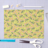  Cheerful Floral Pattern: Pink Flowers  Tissuepapier (Craft)