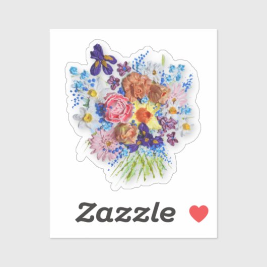 Cheerful Floral Sticker (Vel)