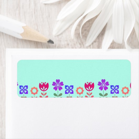 Cheerful Flowers Home Organization Labels (Insitu)