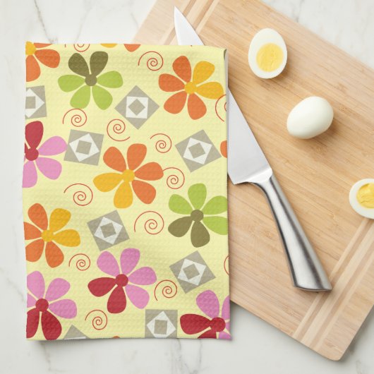 Cheerful Flowers Kitchen Towels Theedoek (Quarter Fold)