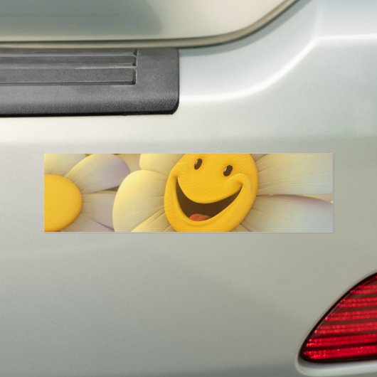 Cheerful Flowers Smile Bumpersticker (Op auto)