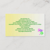 Cheerful Flowers Speech Therapy Visitekaartje (Achterkant)