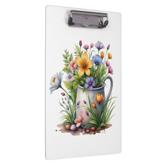 cheerful flowers watercolors drawing klembord (Rechts)