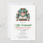 Cheerful Funny Ugly Sweater Christmas Card Kaart (Voorkant)