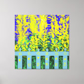 Cheerful Garden Escape: een dans van gele bloemen Canvas Afdruk (Voorkant)
