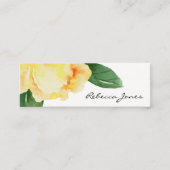 CHEERFUL GEEL WATERVERF FLORAAL ADRES MINI VISITEKAARTJE (Voorkant)