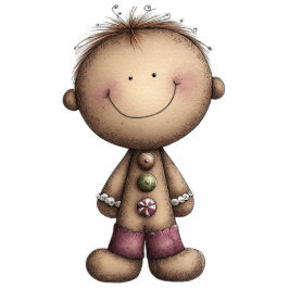 Cheerful Gingerbread Buddy Staand Fotobeeldje