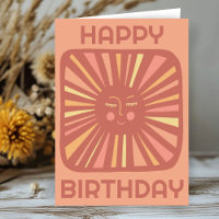Cheerful Glow Sun HAPPY BIRTHDAY Gepersonaliseerd