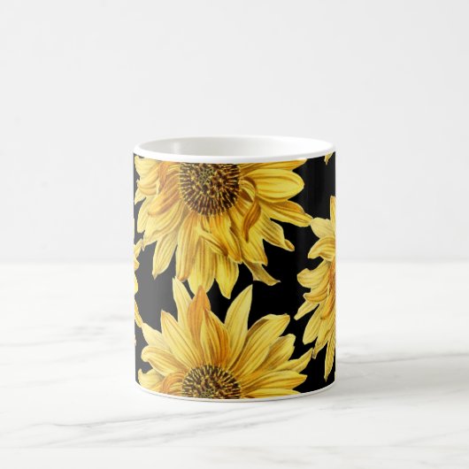 Cheerful Golden Yellow Sunflower Ceramic Koffiemok (Center)