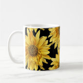 Cheerful Golden Yellow Sunflower Ceramic Koffiemok (Links)