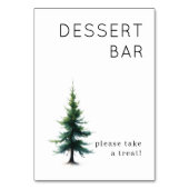 Cheerful Green Watercolor Pine Tree Kaart (Achterkant)