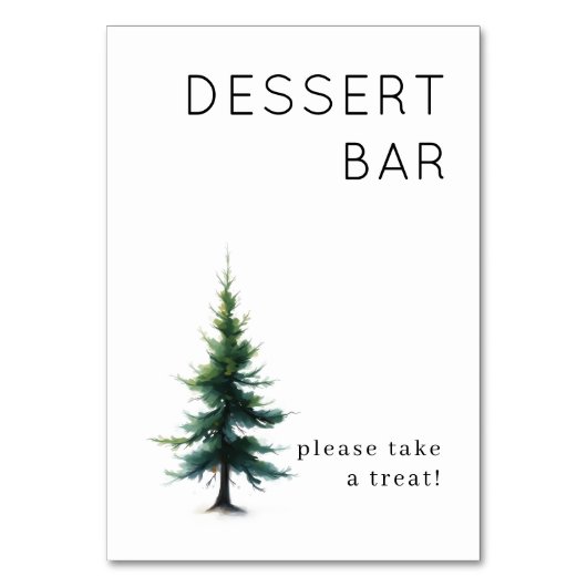 Cheerful Green Watercolor Pine Tree Kaart (Voorkant)