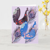 Cheerful Haal het goed voor elke reden met Peacock Kaart (Gele Bloem)