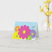 Cheerful Hallo Flowers Note Card Kaart (Gele Bloem)