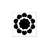 Cheerful Happy Graphic Sunflower Flower Head Rubberstempel (Afrduk)