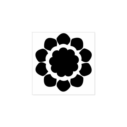 Cheerful Happy Graphic Sunflower Flower Head Rubberstempel (Afrduk)