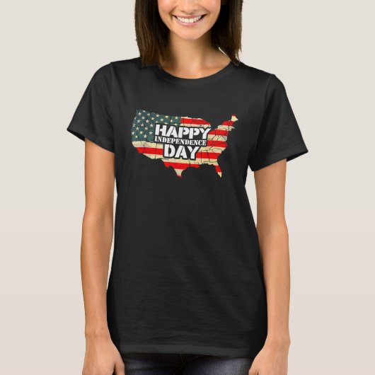 Cheerful Happy Independence Day Artwork  Happy 4th T-shirt (Voorkant)