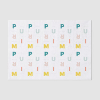 Cheerful Happy Purim Colorful Tissuepapier