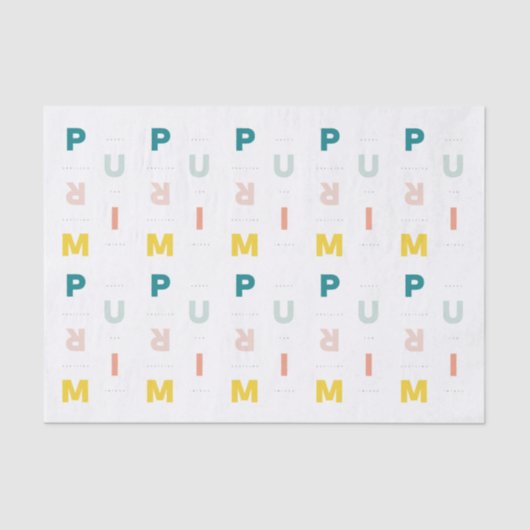 Cheerful Happy Purim Colorful Tissuepapier (Voorkant)