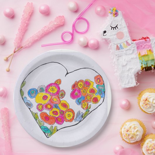 Cheerful Heart beroemd gemaakt door Lydia's Art Sa Papieren Bordje (Feest)