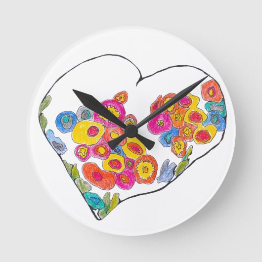 Cheerful Heart by Lydia's Art Sangria Ronde Klok (Voorkant)