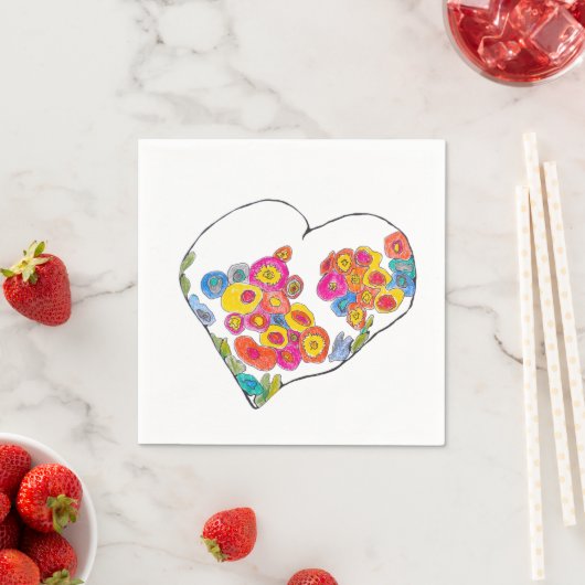 Cheerful Heart by Lydia's Art Sangria Servet (Insitu)
