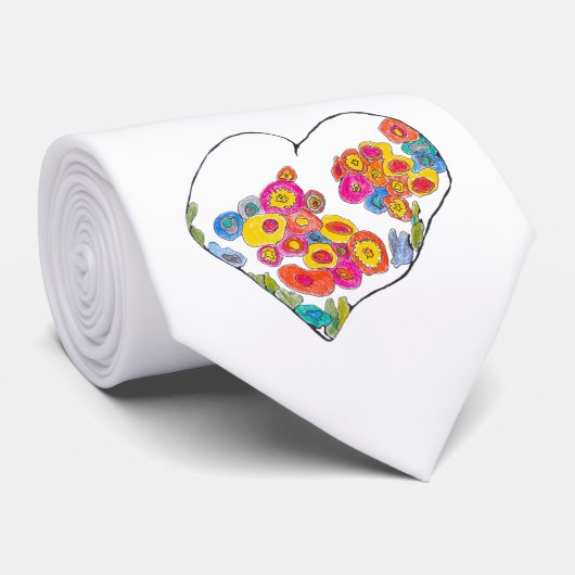 Cheerful Heart by Lydia's Art Sangria Stropdas (Opgerold)